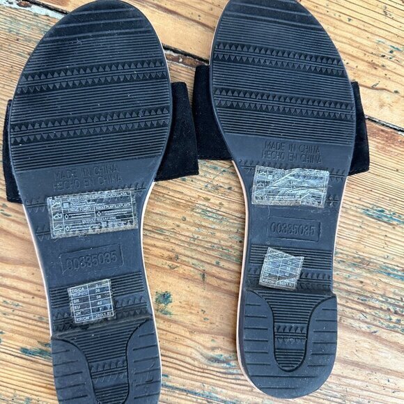 Forever 21 Black Slip On Sandals  Size 9, slip on sandals,‎ black sandals - Picture 3 of 6